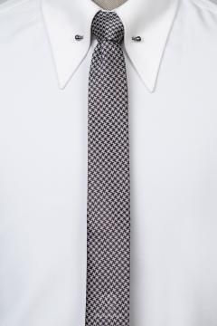 Cà Vạt Họa Tiết Trắng Nâu TGC351