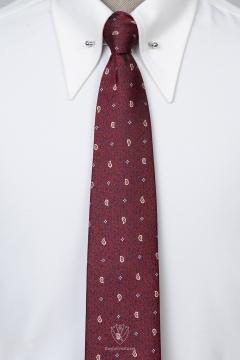 Cà Vạt đỏ đô họa tiết lá nhỏ TGC360