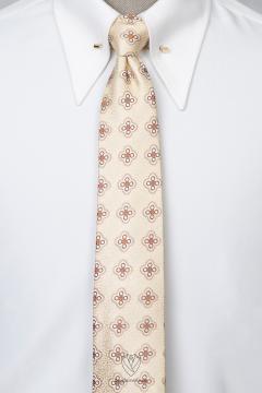 Cà Vạt tone kem hoa văn TGC367