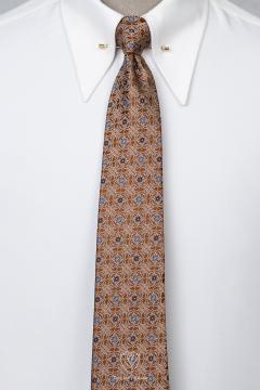 Cà Vạt tone nâu họa văn xanh TGC368