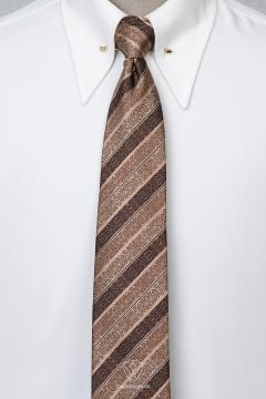 Cà Vạt nâu cafe họa tiết viền TGC369