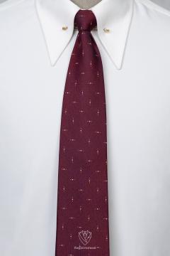 Cà Vạt đỏ đô chấm viền nhỏ TGC370