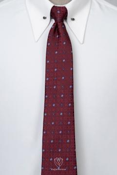 Cà Vạt đỏ đô phối hoa nhỏ TGC371