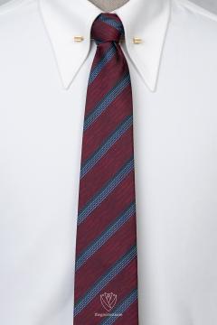 Cà Vạt đỏ đô phối viền xanh TGC373