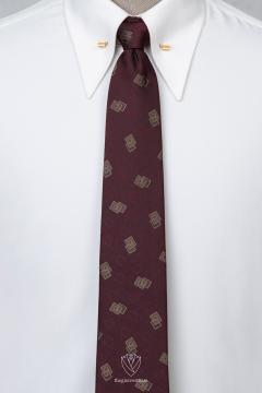 Cà Vạt đỏ đô đậm phối hoạ tiết TGC375