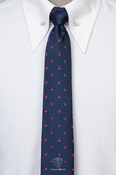 Cà Vạt Xanh Navy Họa Tiết Đỏ TGC379