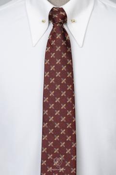 Cà Vạt Xanh Đen Đậm Phối Hoa TGC385