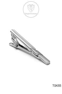 Kẹp caravat trắng kim TGKI55