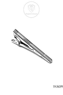 Kẹp caravat trắng kim TGKI59