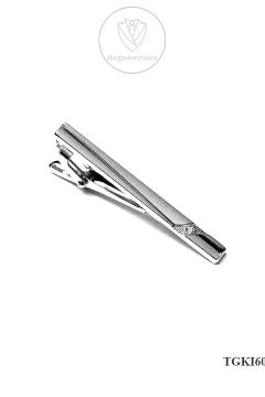Kẹp caravat trắng kim TGKI60