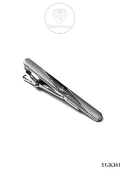 Kẹp caravat trắng kim TGKI61