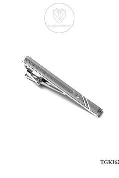 Kẹp caravat trắng kim TGKI62