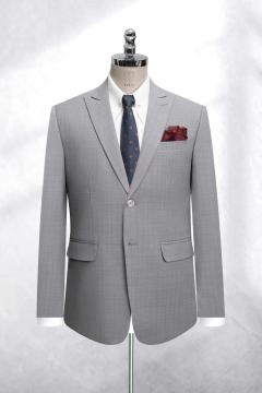 Bộ Suit Xám Ghi Đậm Sọc Xước Classic Fit TGS373