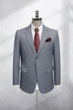 Bộ Suit Ghi Xanh Hoạ Tiết Kẻ Mờ Classic Fit TGS387