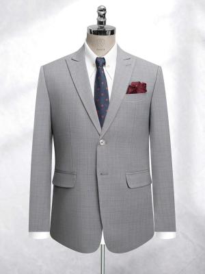 Bộ Suit Xám Ghi Đậm Sọc Xước Classic Fit TGS373
