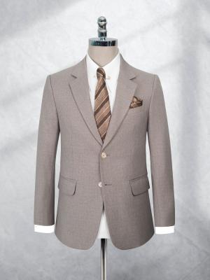 Bộ Suit Nâu Nhạt Hoạ Tiết Kẻ Classic Fit TGS382