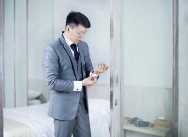 Vest Xám Trắng - Caro 1 Nút Vest Nam Cao Cấp Hàn Quốc, Thời Trang Ấn Tượng