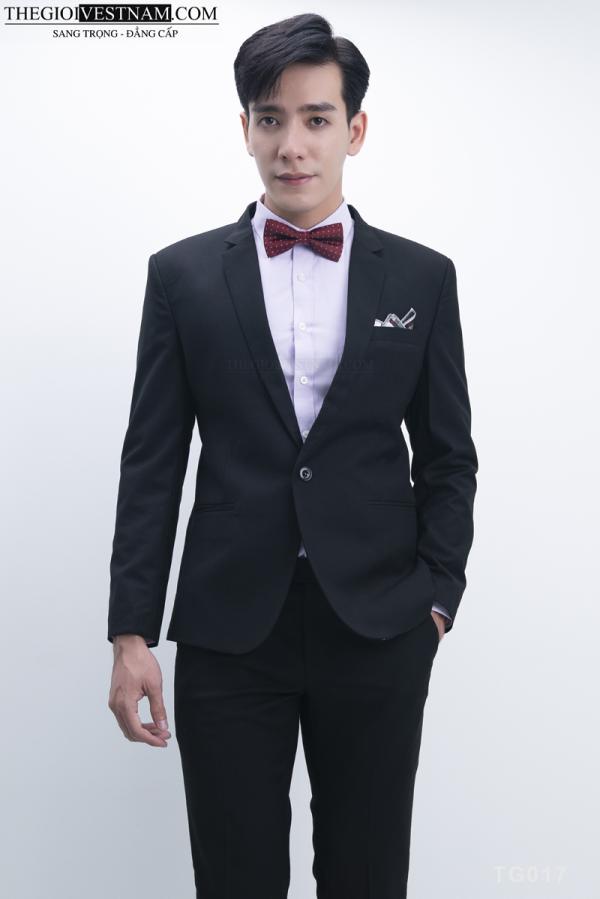 Bộ Suit Đen Thun Modern Fit TGS017 - hình 1