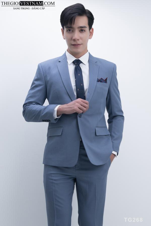 Bộ Suit Xanh Biển Nhạt Modern Fit TGS268 - hình 1