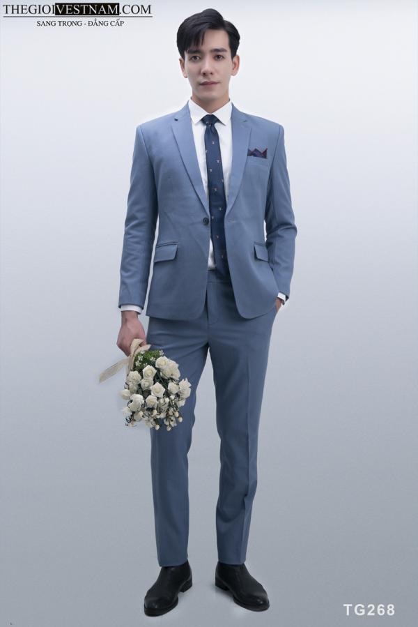 Bộ Suit Xanh Biển Nhạt Modern Fit TGS268 - hình 2