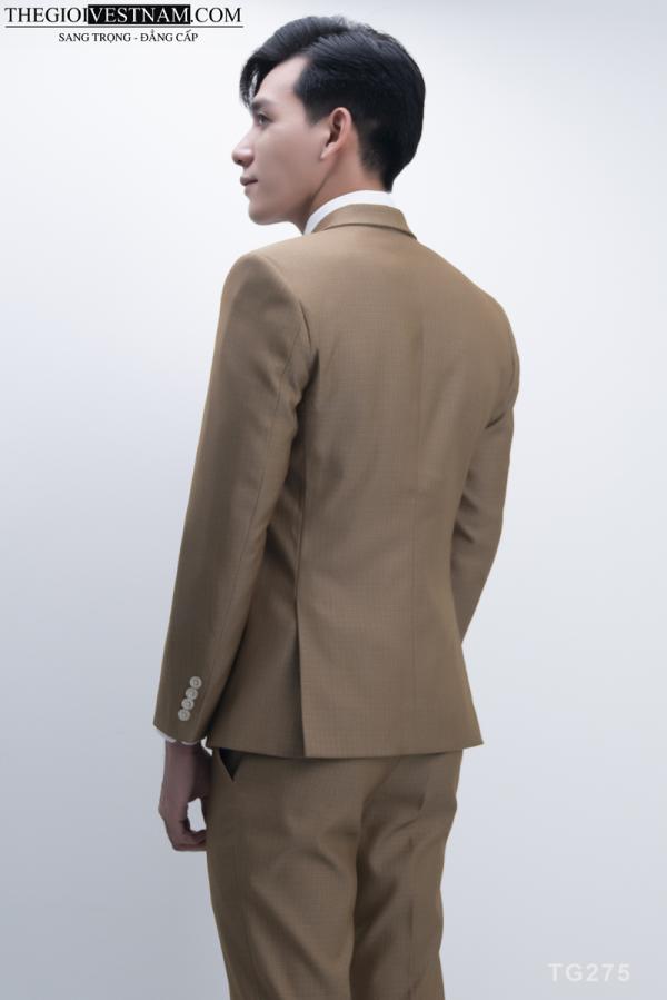 Bộ Suit Nâu Nhạt Caro Modern Fit TGS275 - hình 4