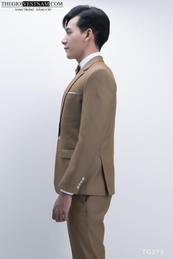 Bộ Suit Nâu Nhạt Caro Modern Fit TGS275 - hình 5