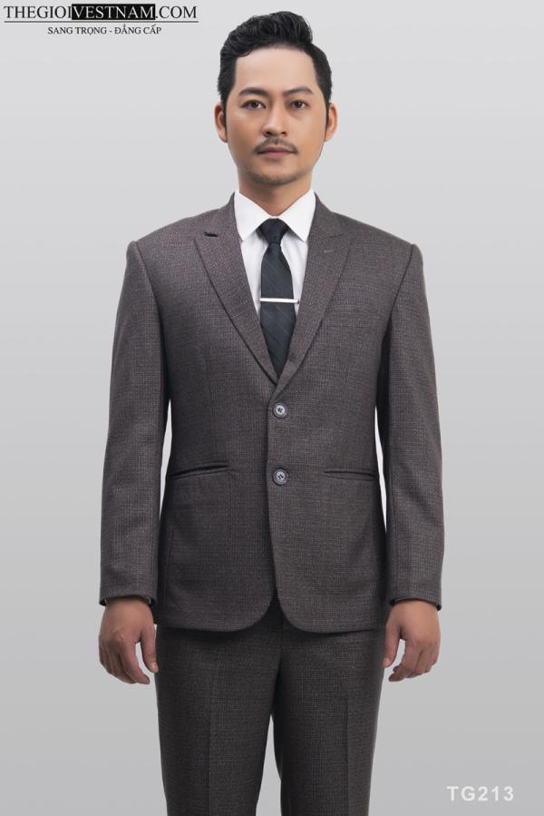 Bộ Suit Nâu Gân Vegoc Classic Fit TGS213 - hình 1