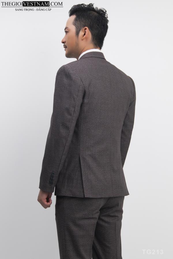 Bộ Suit Nâu Gân Vegoc Classic Fit TGS213 - hình 3