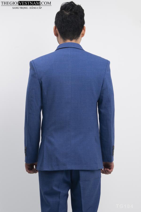 Bộ Suit Xanh Gân Nhạt Vegoc Classic Fit TGS184 - hình 4