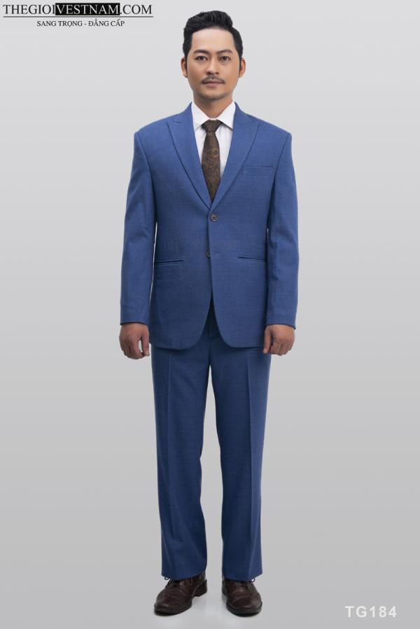 Bộ Suit Xanh Gân Nhạt Vegoc Classic Fit TGS184 - hình 5