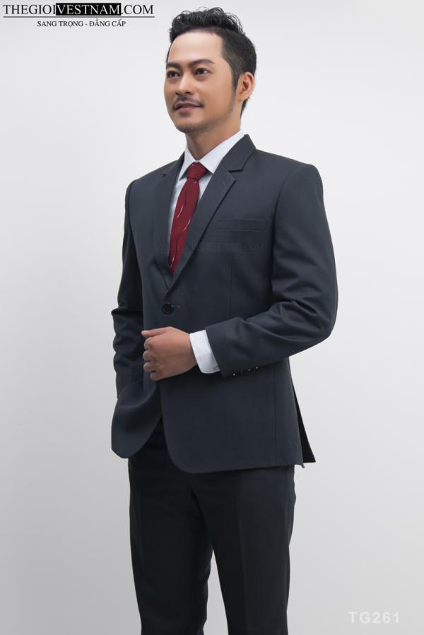 Bộ Suit Xám Xanh Denim Classic Fit TGS261 - hình 2