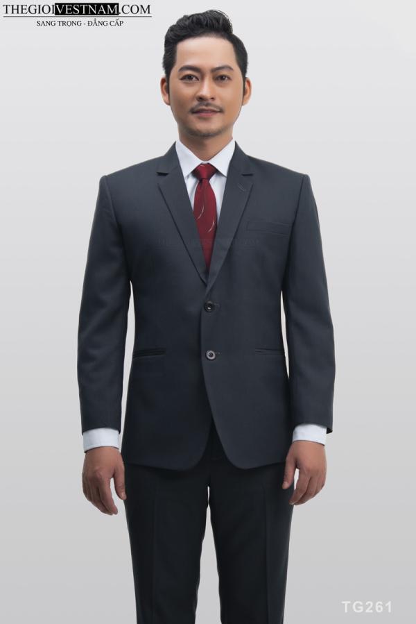Bộ Suit Xám Xanh Denim Classic Fit TGS261 - hình 1
