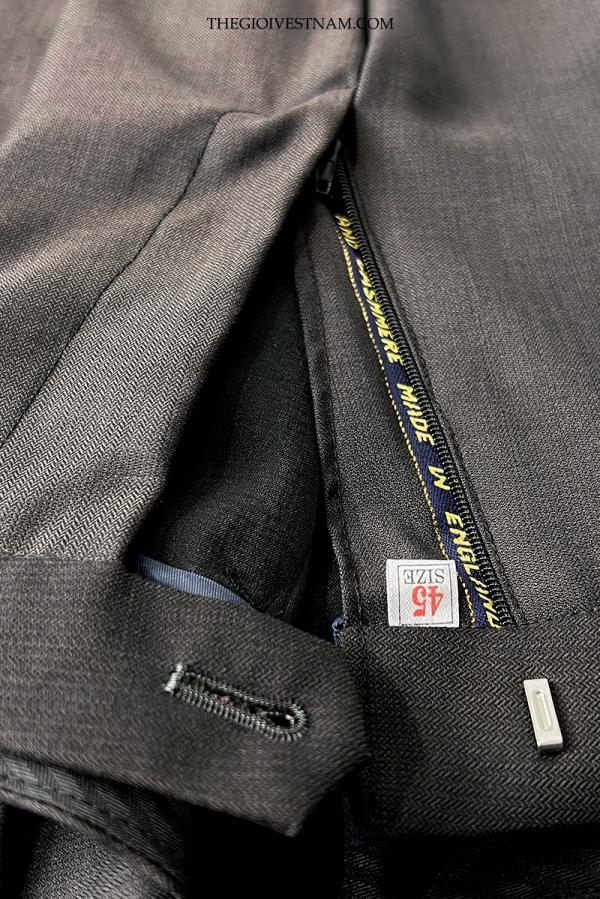 Bộ Suit Nâu Sọc Đỏ Classic Fit TGS305 - hình 5