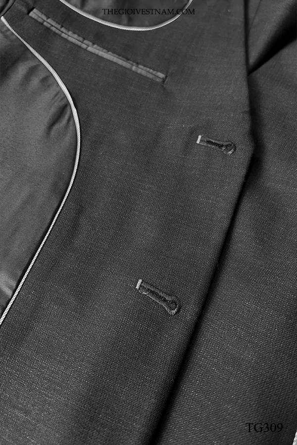 Bộ suit xám nâu hai nút TGS309 - hình 4