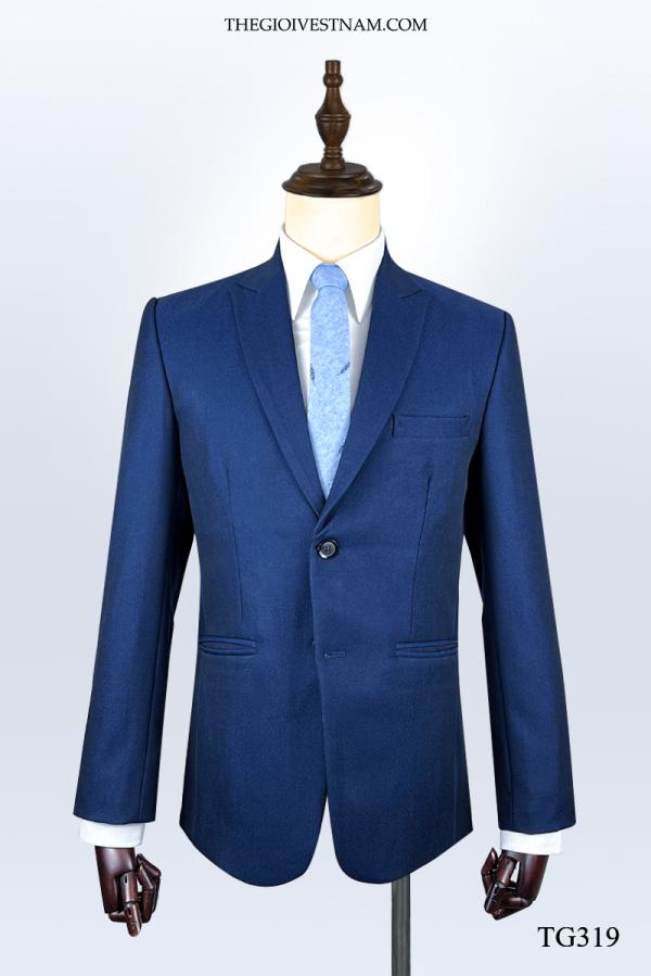 Bộ Suit Xanh Đen Chấm Bi Sáng Classic Fit TGS319 - hình 1
