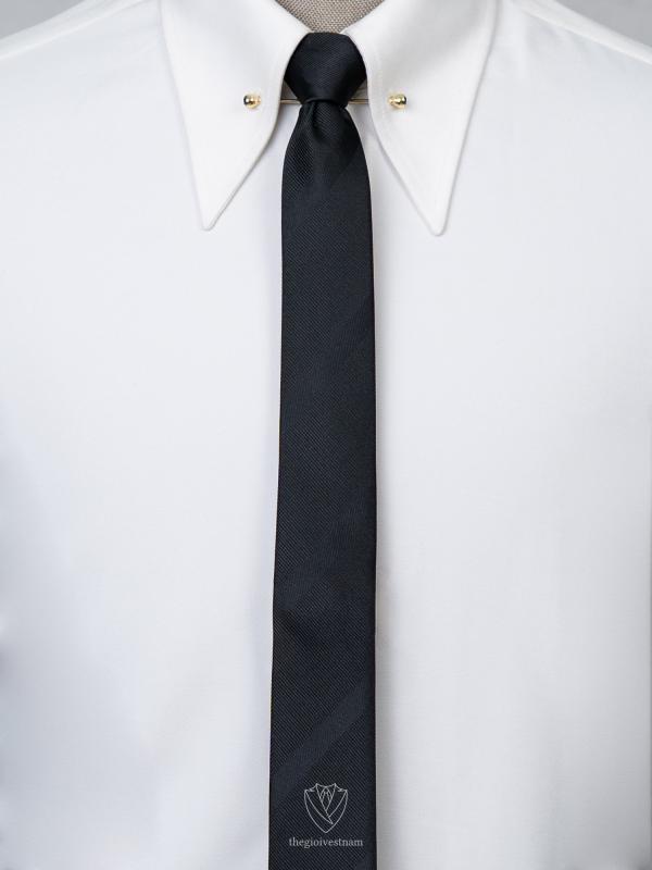 Cà Vạt Đen Sọc Ẩn TGC352 - hình 1