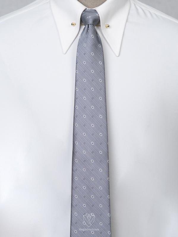 Cà Vạt họa tiết hoa xám trắng TGC355 - hình 1