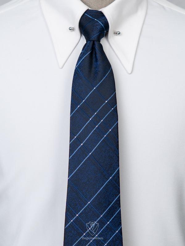 Cà Vạt xanh đen sọc sáng TGC357 - hình 1