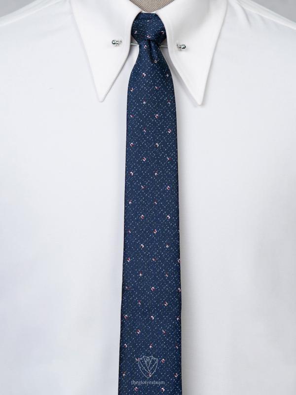 Cà Vạt xanh đen họa tiết nhỏ TGC358 - hình 1