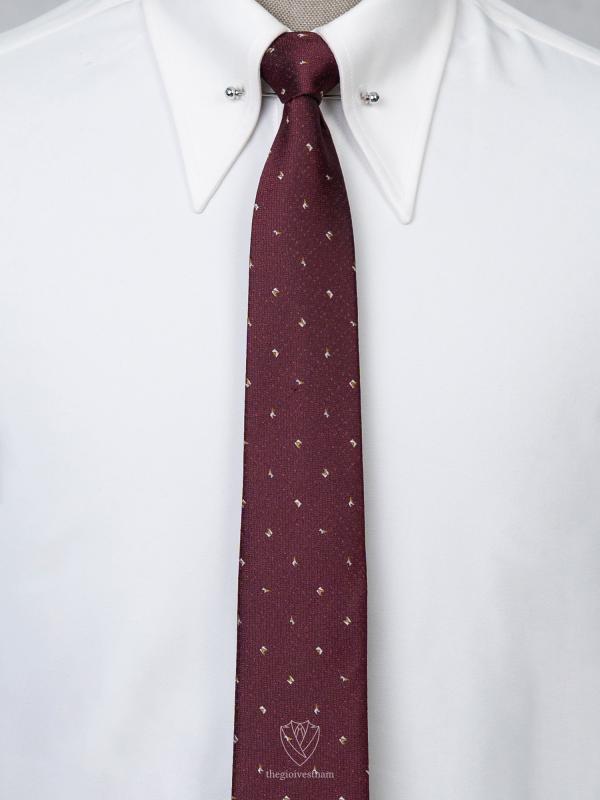 Cà Vạt đỏ đô họa tiết nhỏ TGC359 - hình 1