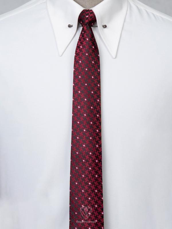 Cà Vạt họa tiết đỏ X TGC362 - hình 1