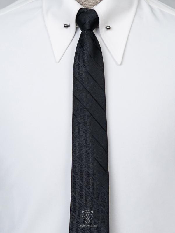 Cà Vạt đen sọc ẩn TGC365 - hình 1