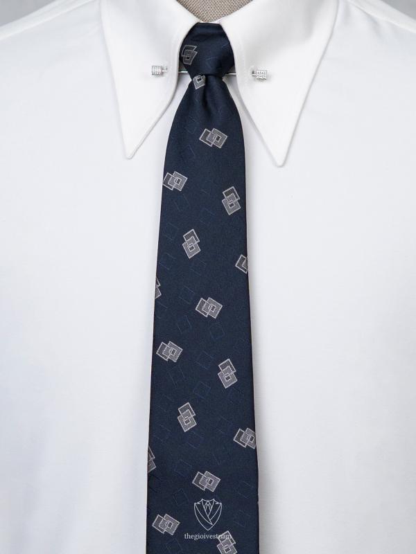 Cà Vạt Xanh Đen Đậm Phối Họa Tiết TGC377 - hình 1