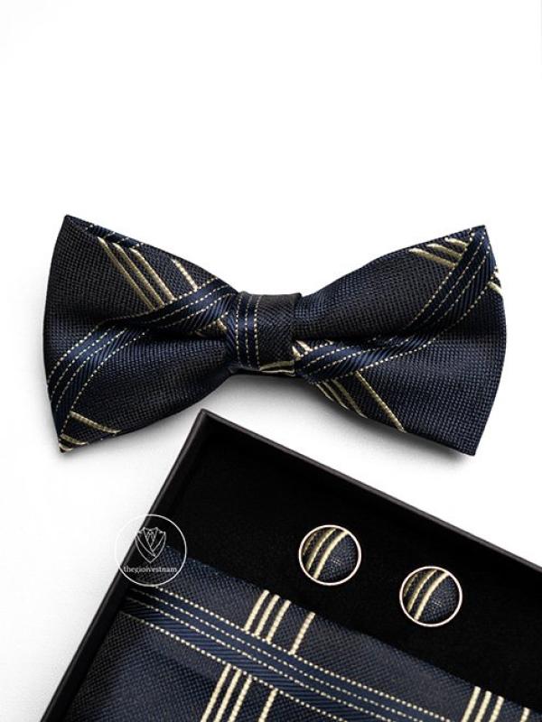 Set Phụ Kiện Xanh Đen Viền Sọc Kem TGCB13 - hình 1