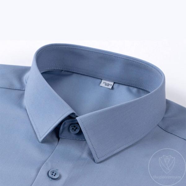 Áo Sơ Mi Nam Xám Ghi Sợi Tre TGSM02 - hình 2