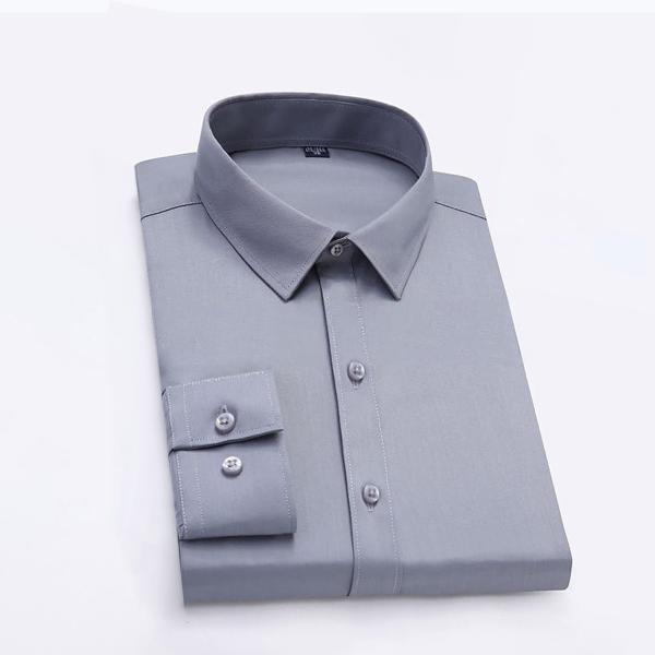 Áo Sơ Mi Nam Sợi Tre Cao Cấp Xám Đậm TGSM04 - hình 1