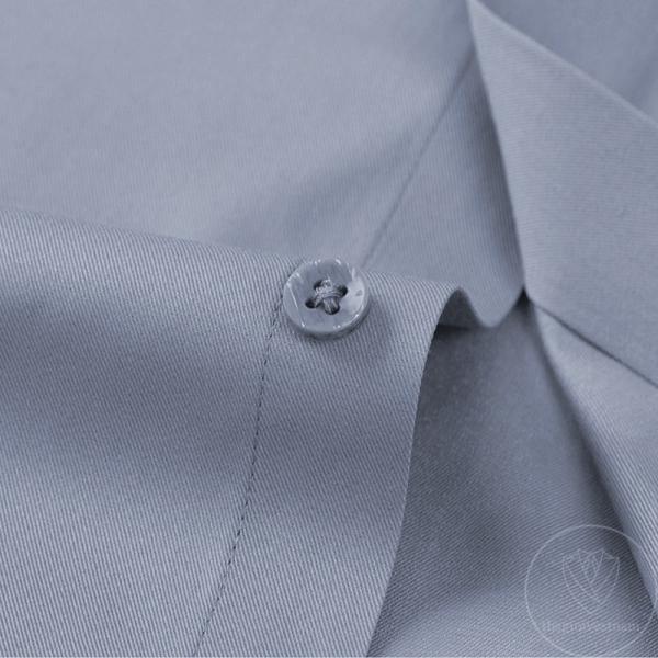 Áo Sơ Mi Nam Sợi Tre Cao Cấp Xám Đậm TGSM04 - hình 4
