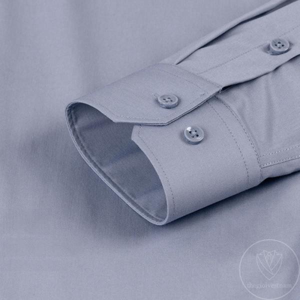 Áo Sơ Mi Nam Sợi Tre Cao Cấp Xám Đậm TGSM04 - hình 3
