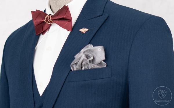 Bộ Suit Xanh Navy Họa Tiết Kẻ Sọc Modern Fit TGS381 - hình 3