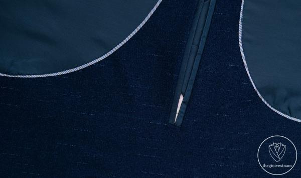 Bộ Suit Xanh Navy Sọc Xước Modern Fit TGS350 - hình 4